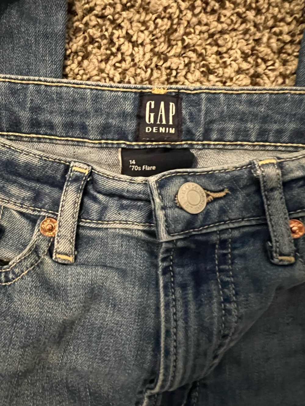 GAP ’70s Flare Jeans Size 14 Medium Wash‎ Bootcut Retro Denim